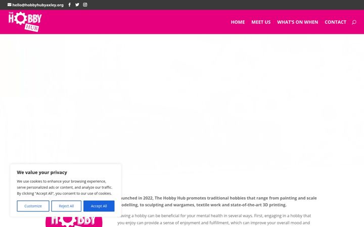 Screenshot of hobbyhubyaxley.org