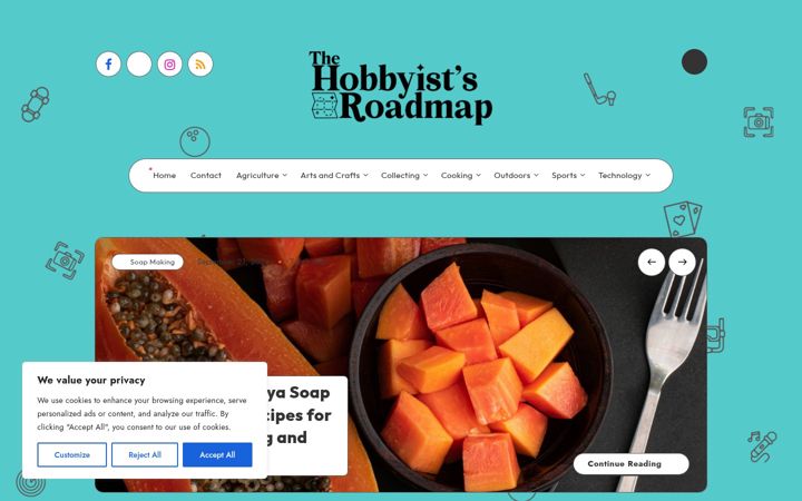 Screenshot of hobbyistroadmap.com