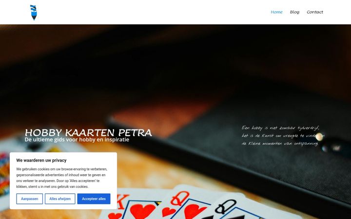 Screenshot of hobbykaartenpetra-shop.nl