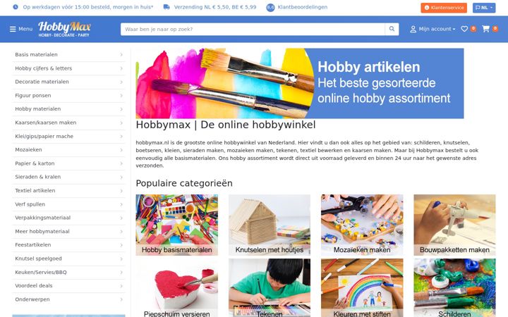 Screenshot of hobbymax.nl