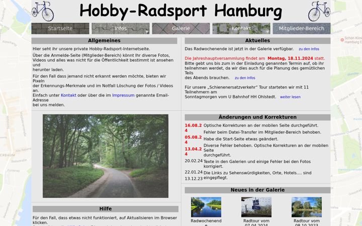 Screenshot of hobbyradsport.lima-city.de