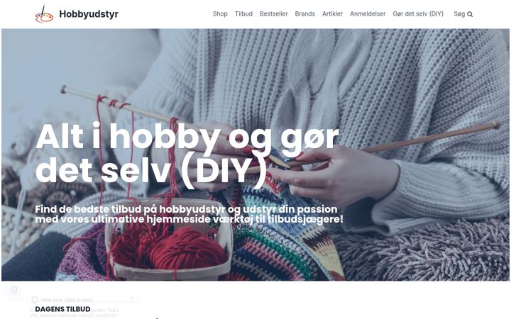 Screenshot of hobbyudstyr.dk