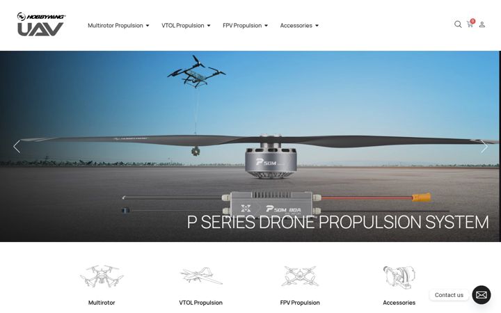 Screenshot of hobbywinguav.com