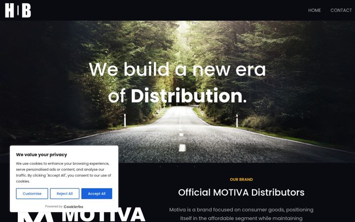 Screenshot of hobdistribution.com