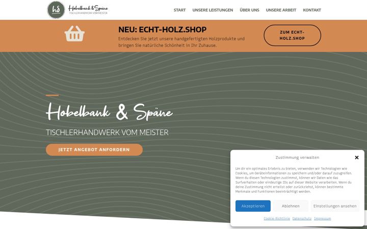 Screenshot of hobelbank-spaene.de
