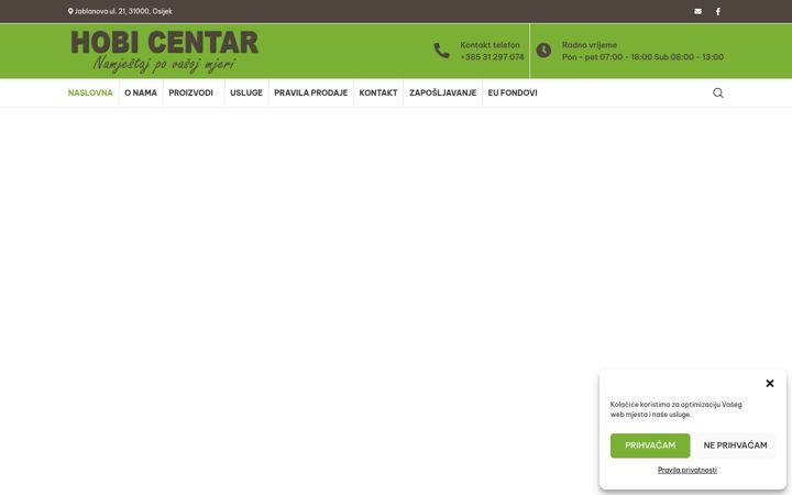 Snimka zaslona za hobi-centar.hr