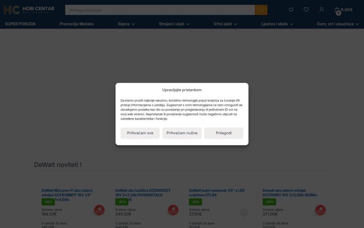 Snimka zaslona za hobicentar.hr