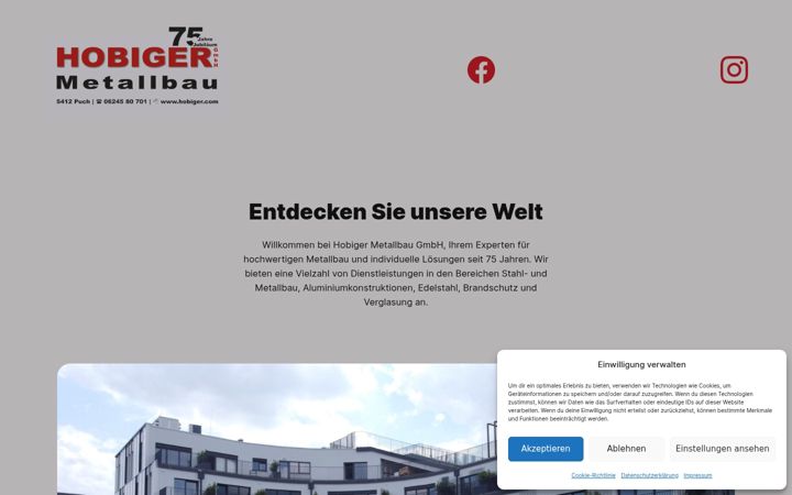 Screenshot of hobiger.com