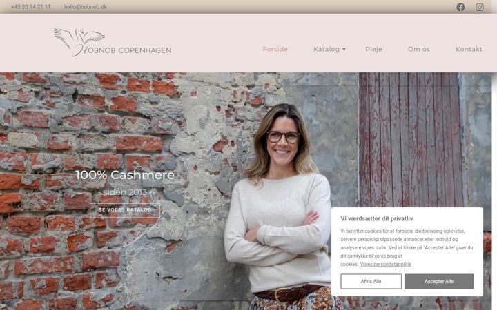 Screenshot of hobnobcopenhagen.dk