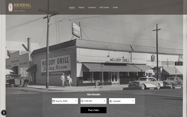 Screenshot of hobnobhill.com