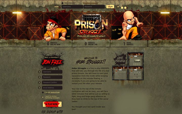 Screenshot of hobostruggle.com
