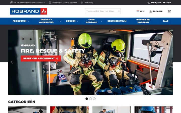 Screenshot of hobrand.nl