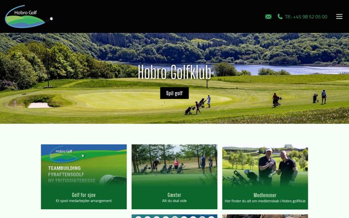 Screenshot of hobrogolf.dk