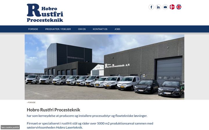 Screenshot of hobrorustfri.dk