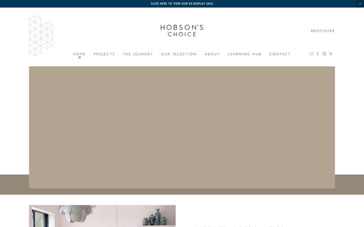 Screenshot of hobsonschoice.co.uk