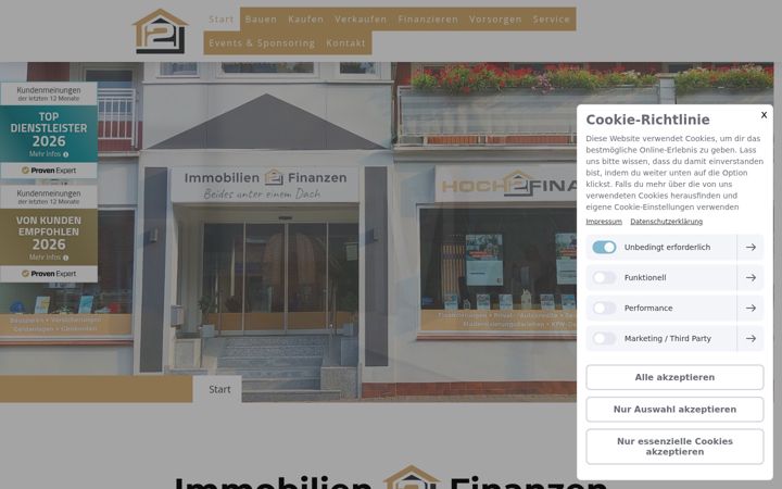Screenshot of hoch2finanz.de