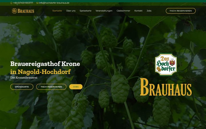 Screenshot of hochdorfer-brauhaus.de