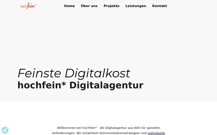 Screenshot of hochfein.de