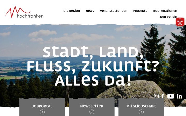 Screenshot of hochfranken.org