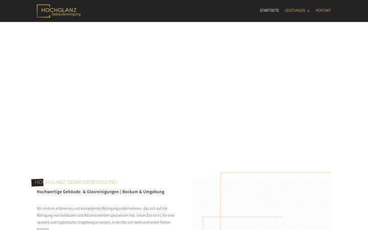 Screenshot of hochglanz-gebaeudereinigung.de