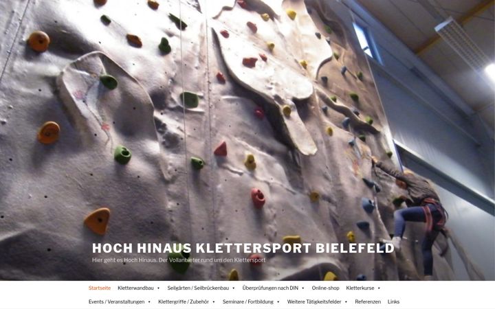 Screenshot of hochhinaus.com