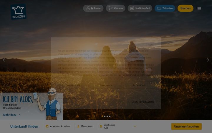 Screenshot of hochkoenig.at