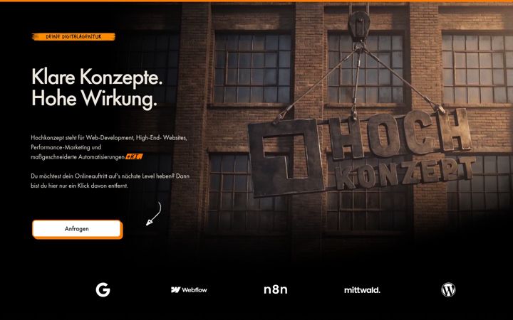 Screenshot of hochkonzept.de
