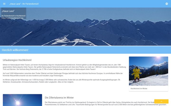 Screenshot of hochkrimml.org