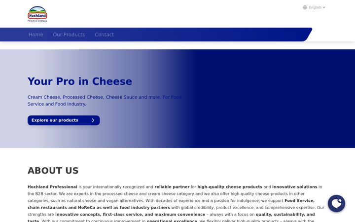 Screenshot of hochland-professional.com