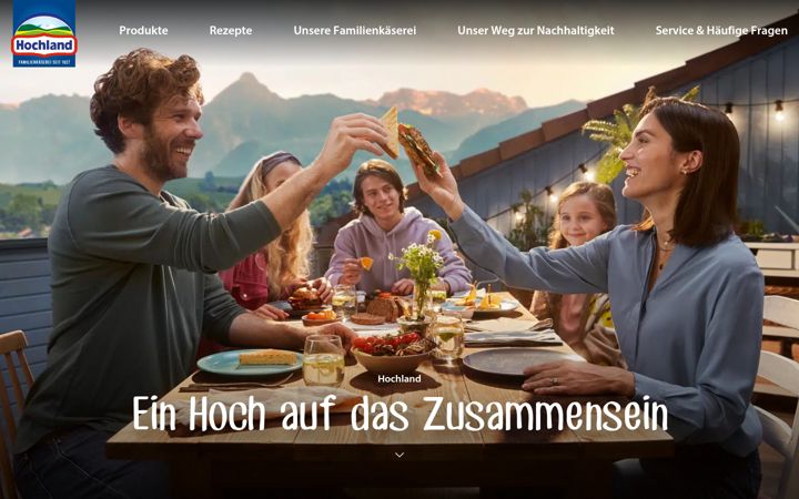 Screenshot of hochland.de