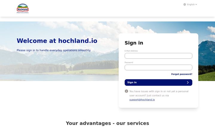 Screenshot of hochland.io