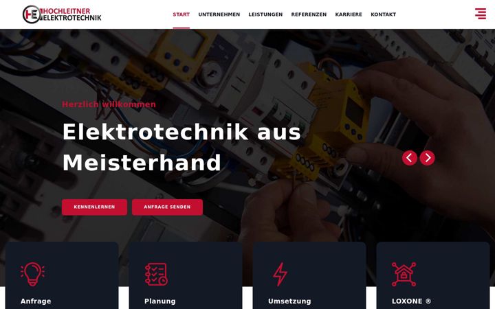 Screenshot of hochleitner-elektrotechnik.de