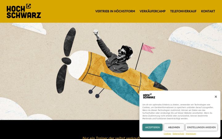 Screenshot of hochschwarz.at