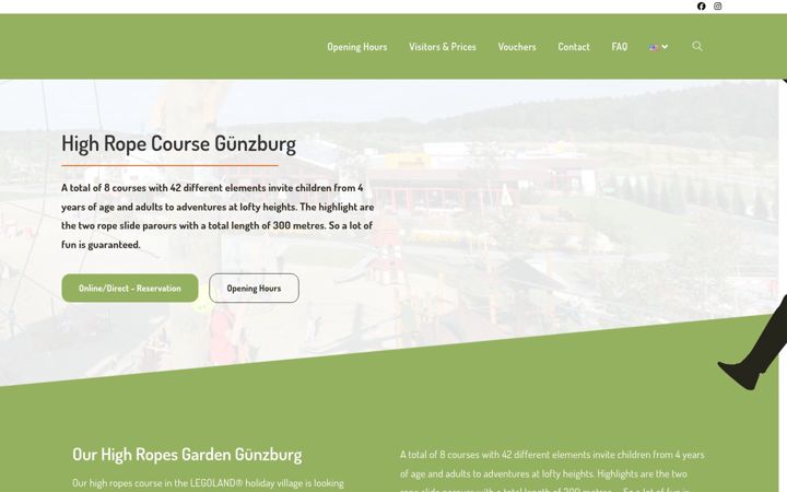 Screenshot of hochseilgarten-guenzburg.de