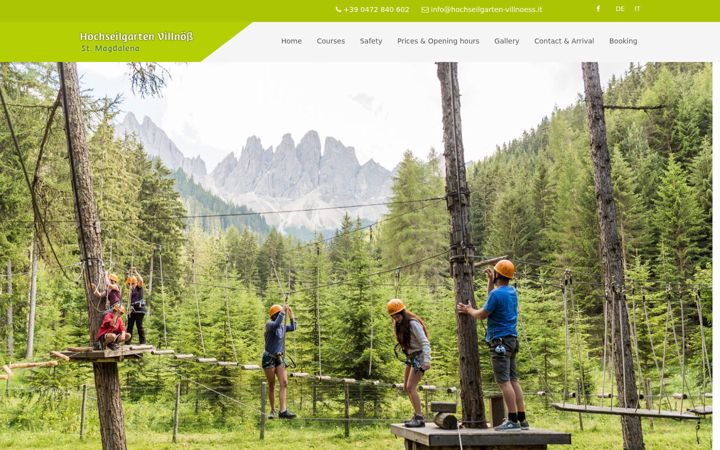 Screenshot of hochseilgarten-villnoess.it