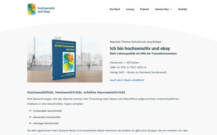 Screenshot of hochsensitiv-und-ok.com