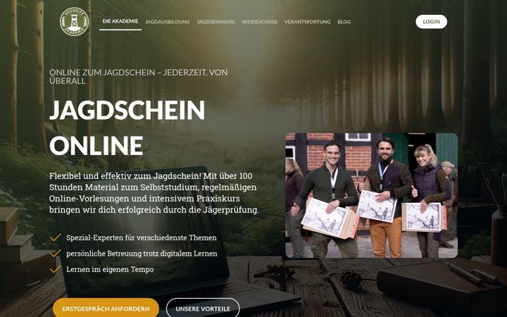 Screenshot of hochsitz-akademie.de