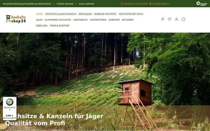 Screenshot of hochsitzshop24.de