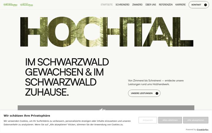 Screenshot of hochtalhaus.de