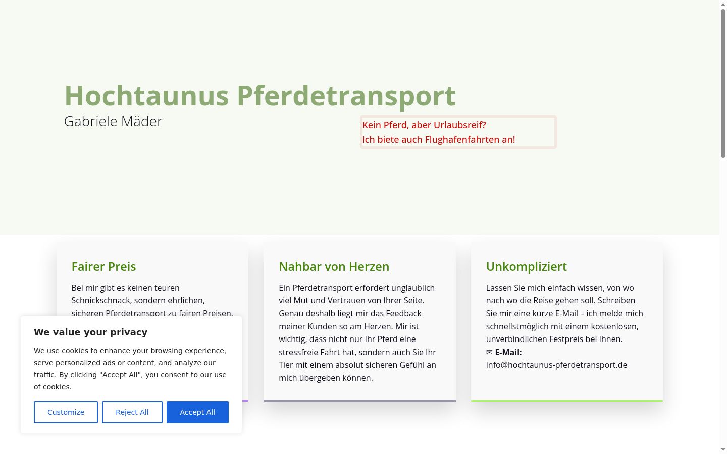 Ekrānuzņēmums ar piekrišanas baneri, kas tika rādīts pirms jebkādas mijiedarbības