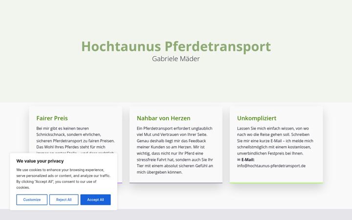 Screenshot of hochtaunus-pferdetransport.de