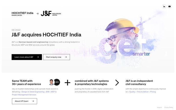 Posnetek zaslona hochtief-india.com