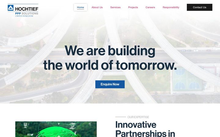 Screenshot of hochtief-pppsolutions.uk