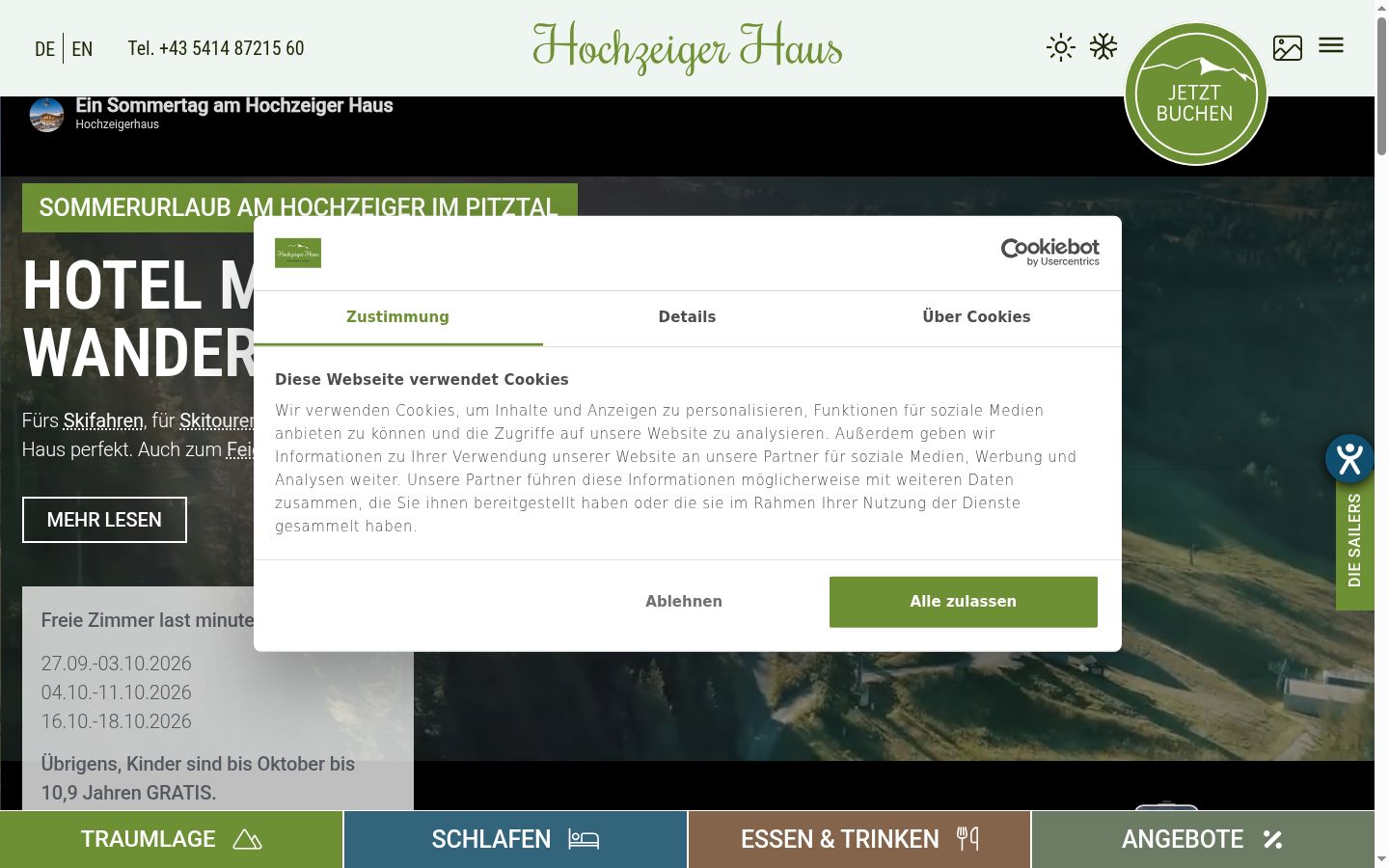 Screenshot tal-banner tal-kunsens muri qabel kwalunkwe interazzjoni