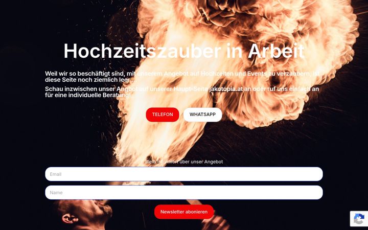 Screenshot of hochzeit-jakotopia.at