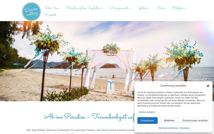 Screenshot of hochzeit-seychellen.at