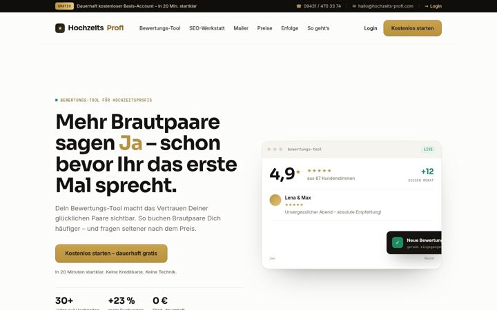 Screenshot of hochzeits-profi.com