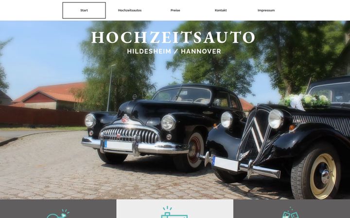 Screenshot of hochzeitsauto-hildesheim.de