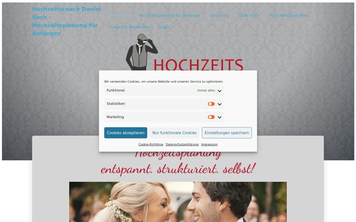 Screenshot of hochzeitscoach.de