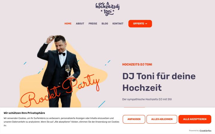 Screenshot of hochzeitsdj-toni.ch